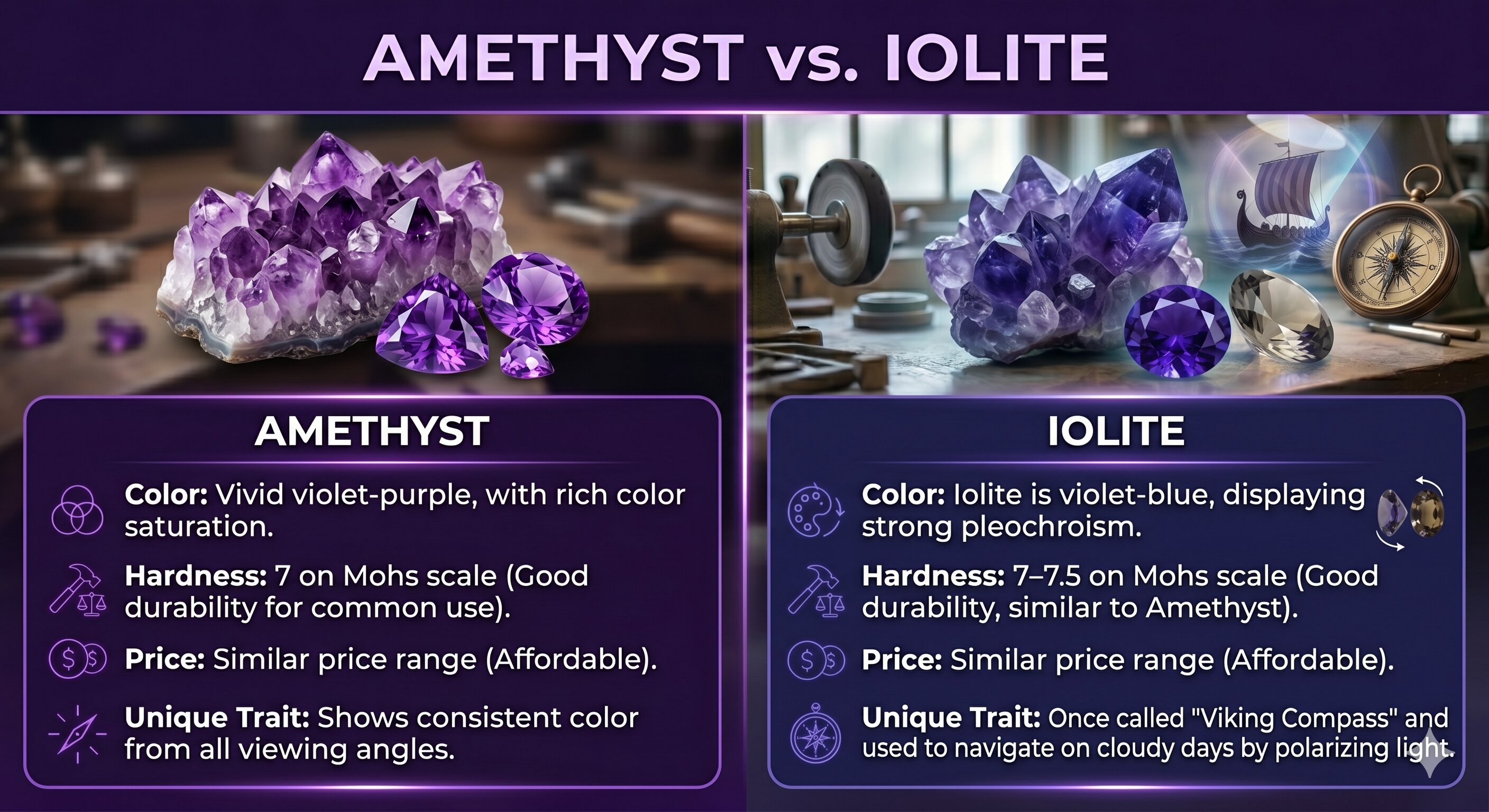  Amethyst vs. Iolite